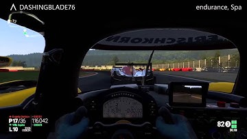 Project CARS LMP2. Endurance multiclass, SPA