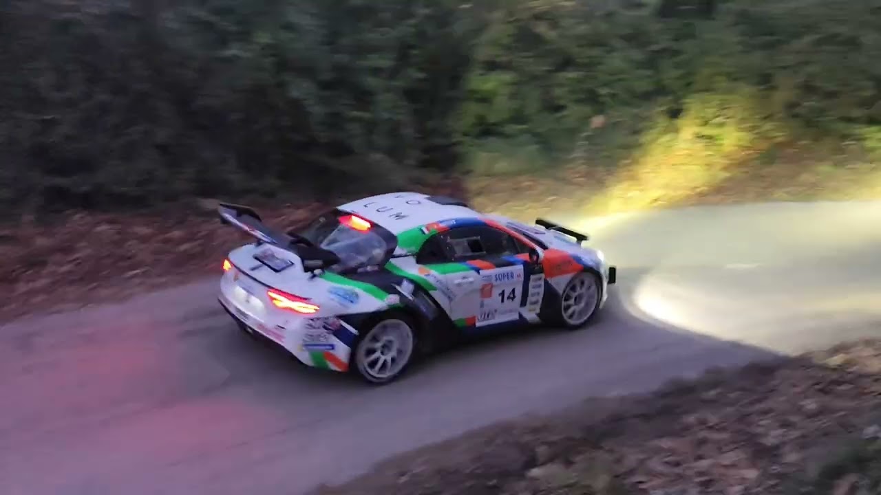 Rallye du cigalois 2025 es 7 l'église de cros, cros vhrs vmrs vhc moderne drift, show 