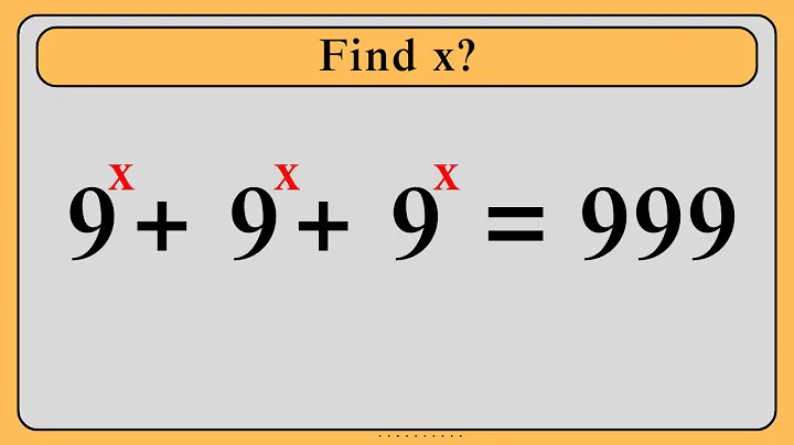 Nice Exponent Math Simplification | Find the Value of X