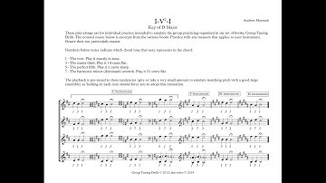 Tuning Drills: I-V7-I in D Major