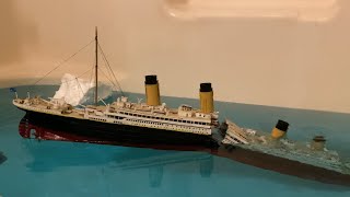 titanic model sinking