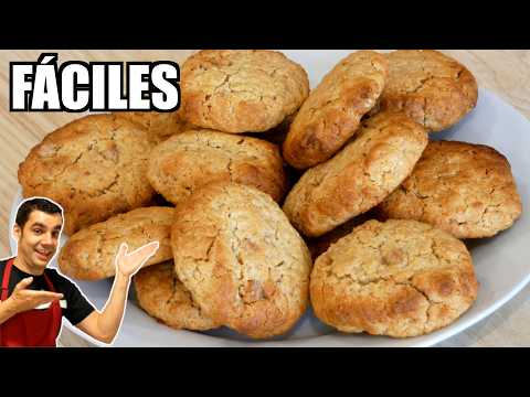 Sólo 3 PASOS 👉 Galletas de AVENA y MIEL con NUECES (Rápidas y Saludables)