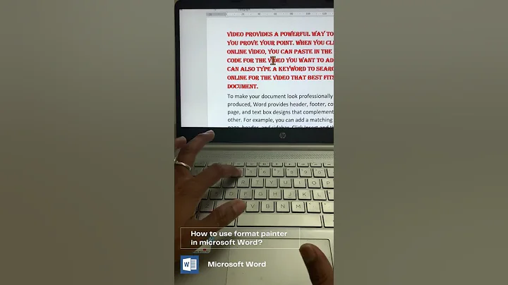 How to use format painter  in Microsoft Word?