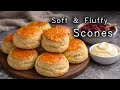 Soft &amp; Fluffy Homemade Scones | Easy Café-Style Recipe