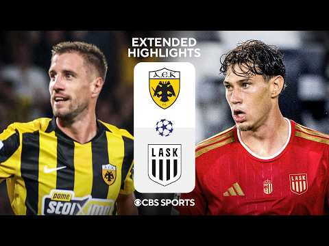 AEK Athens vs. LASK: Extended Highlights | UCL League Phase MD 1 | CBS Sports Golazo