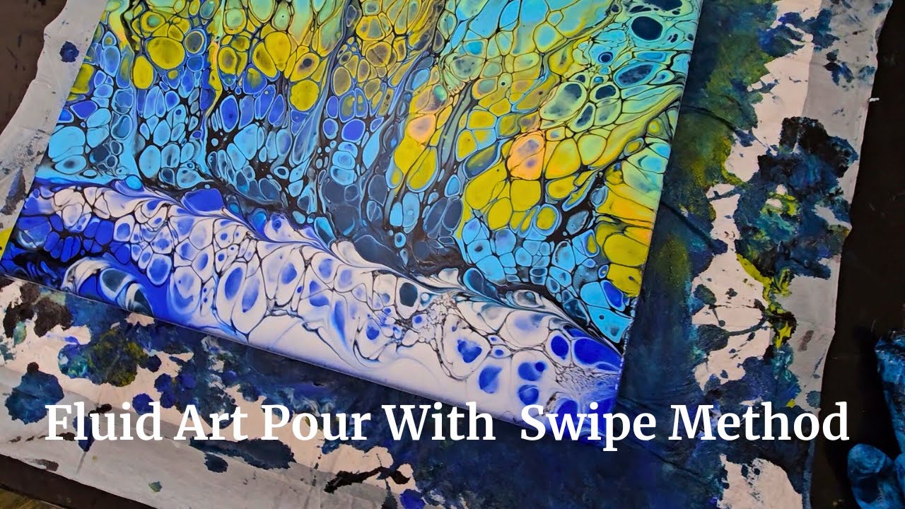 Acrylic Pour With Swipe Using Paper Towel - YouTube