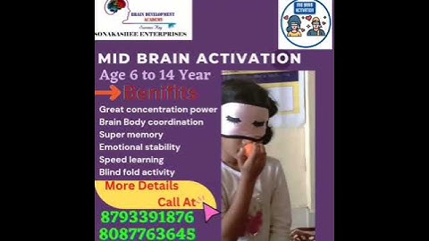 Mid Brain Activation... 1st-day Video...Age 6 to 16 years...For details call or WhatsApp *8793391876