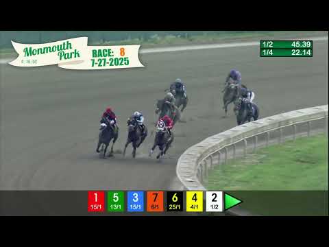 video thumbnail for MONMOUTH PARK 07-27-2025 RACE 8