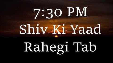 7 30 pm BK Traffic Control Song Shiv Ki yaad rahegi tab