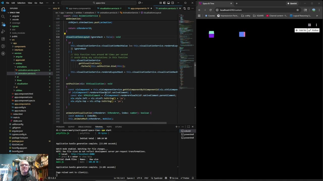 298 -ThreeJS and Angular Space And Time Application: Bug Hunting Rookie Mistake