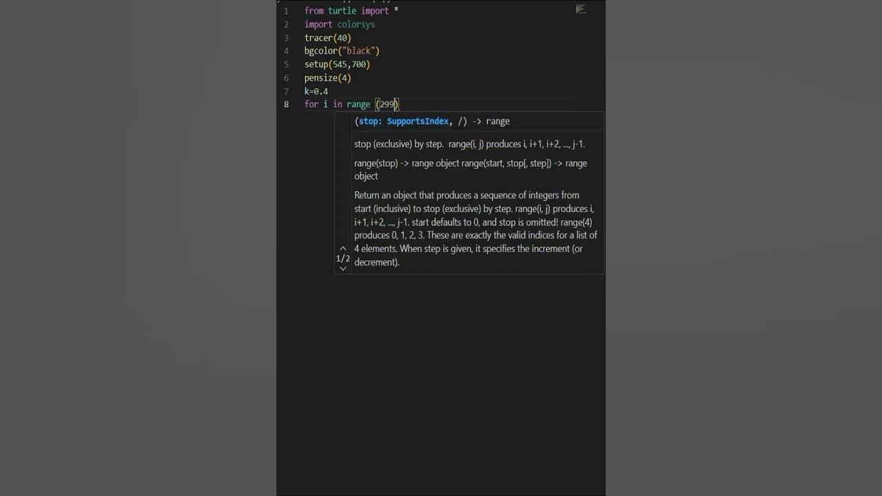 COLORFUL DESIGN USING PYTHON TURTLE #shortvideo #python #cybersecurit # ... image.