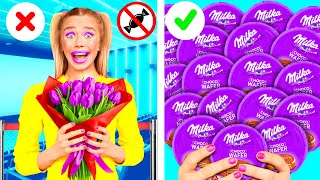 Hoe Je Stiekem Snoep Meeneemt Naar De Bioscoop | Grappige Uitdagingen BaRaDa Gold Challenge