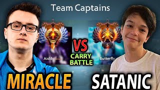 MIRACLE meets SATANIC after a LONG TIME in a High RANKED Carry Battle dota 2