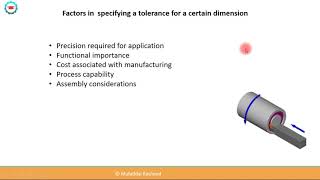 Design Engineering- Tolerancing : Factors in specifying tolerance
