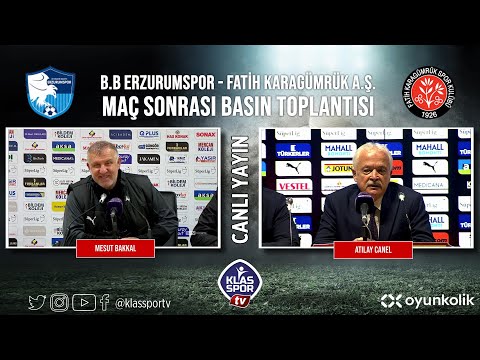 Erzurumspor - Fatih Karagümrük Basın Toplantısı ᴴᴰ (CANLI)