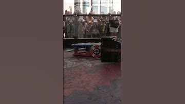 This robot struggled with the television for a long time, but #robots #battle #championship #shorts