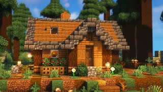 Minecraft: Easy Spruce Starter House [Cinematic Tutorial]