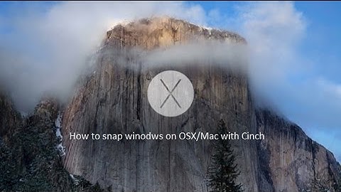How to snap winodws on OSX/Mac with Cinch