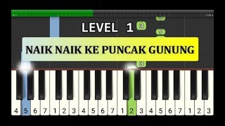 Not Piano Naik Naik Ke Puncak Gunung - Tutorial Level 1 - Lagu Daerah Nusantara 