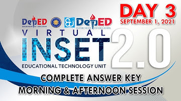 VINSET 2.0 Day 3 COMPLETE Answer Key | September 1, 2021 Morning and Afternoon Session