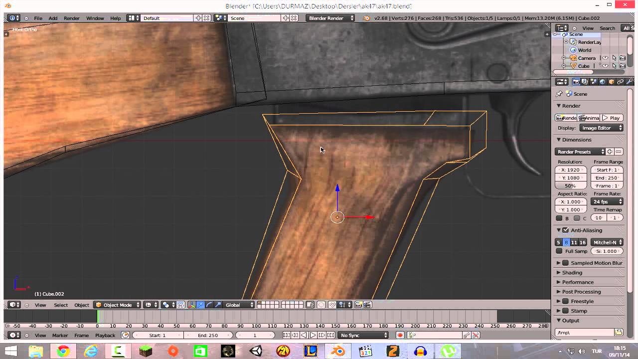 Blender ile Ak 47 yapımı Bölüm 2 - YouTube