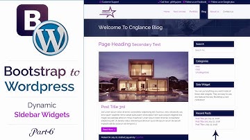 Bootstrap to WordPress Theme Development Part - 7 | How to Develop Sidebar In WordPress