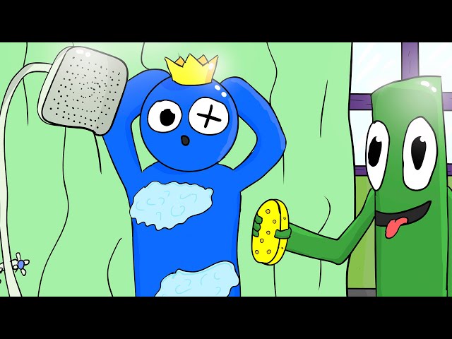 Blue x green Rainbow friends Daily Life animation part 1 