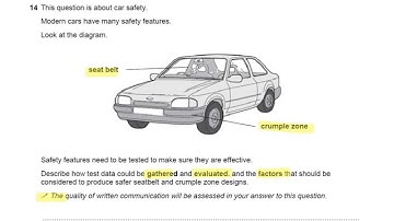 Car Safety, Crash Tests - OCR Gateway P3 Q14 - GCSE Physics Revision