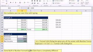 Excel 2010 Business Math 05: Don't Get Tricked By Number Formatting (Number Formatting As Façade)