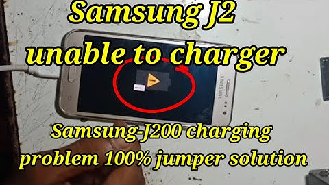 Samsung J2 unable to charger & SM-J200 charging problem 100% jumper solution