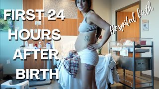 FIRST 24 HOURS AFTER BIRTH | HOSPITAL BIRTH | BABY NUMBER 3 | RAW VLOG