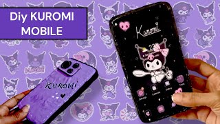 [PAPER DIY ] KUROMI PAPER MOBILE●DIY KUROMI PHONE SQUISHY ●SANRIO KUROMI MOBILE PHONE●KUROMI CRAFTS