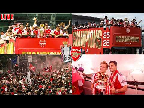 Arsenal Premier League Champions Parade! Unbelievable Scenes! Arsenal's Wild Victory Parade 🔥