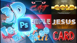 🔥Download Premium 3D Text Effects for Free! 👍 Photoshop 3D Text Style Bundle!