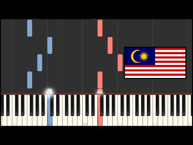 Malaysia National Anthem - Negaraku (Piano Tutorial) class=