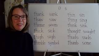 voiceless th and s (initial) MINIMAL PAIRS