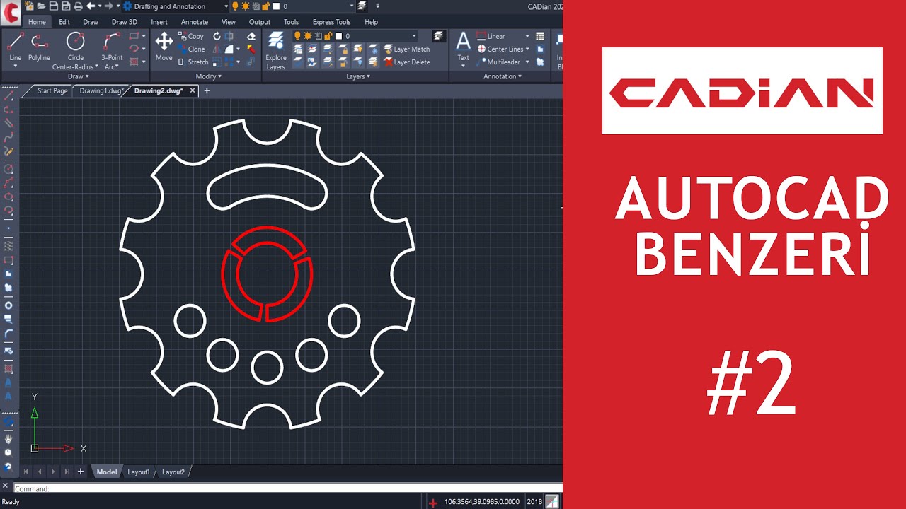 Autocad Benzeri Program CADian ile dwg Formatında Çizim Yapma 2