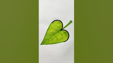 How to draw Leaves with 3 number. step by step for beginners #art #drawing #shorts