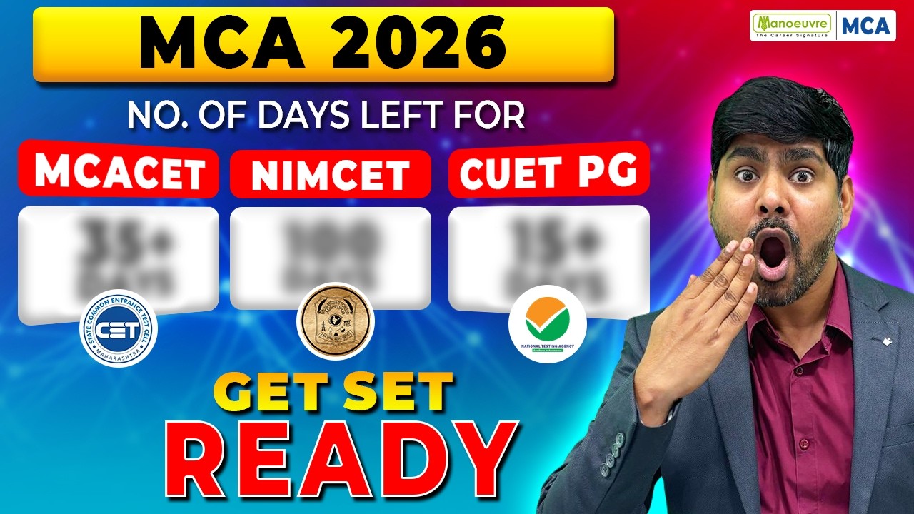 MCA Exams 2026 - Preparation Vs Days Left🚨 | MCA CET | NIMCET | CUET PG ...