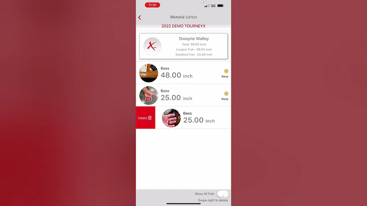 TourneyX Pro - Manage Catch (Updated)