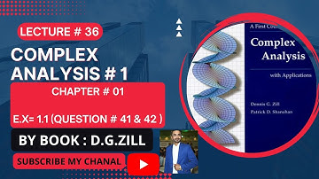 Complex Analysis 1 by Dennis G Zill Solutions||lec#36||Ch#1||Ex#1.1||Q#41 & 42|| #complexanalysis