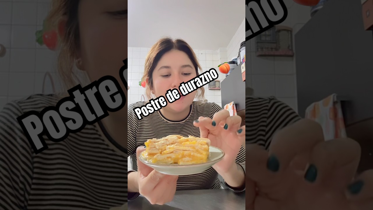 Carlota de durazno súper rápida y súper deliciosa 🍑 #recetas #postres #cocinafacil
