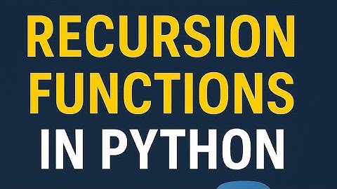Recursion functions in python with practical examples and notes | Python full course