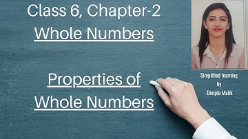 Properties of Whole Numbers || closure,commutative and associative property|| class 6