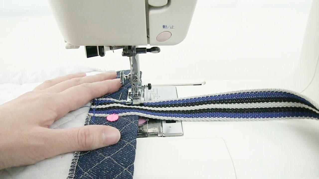 トートバッグ製作】7. 持ち手をぬう - YouTube