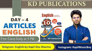 KD Publications English Day - 4 Articles English by Kapil Dev Sharma