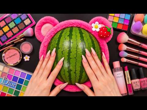 ASMR Makeup on Watermelon (No Talking)