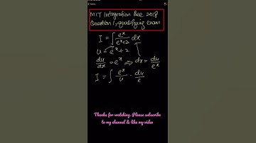 ∫ eˣ/(eˣ + 2) dx. MIT Integration Bee 2018 (Question 1, Qualifying Exam)