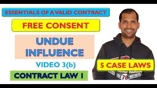 Undue Influence | Section 16 & 19A | Free Consent | Essentials of Valid Contract | Contract Act,1872