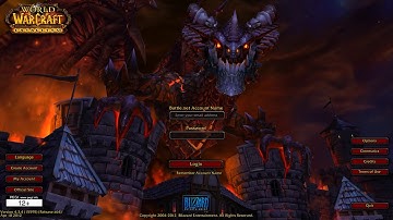 World of Warcraft: Cataclysm Login Screen